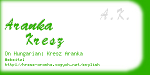 aranka kresz business card